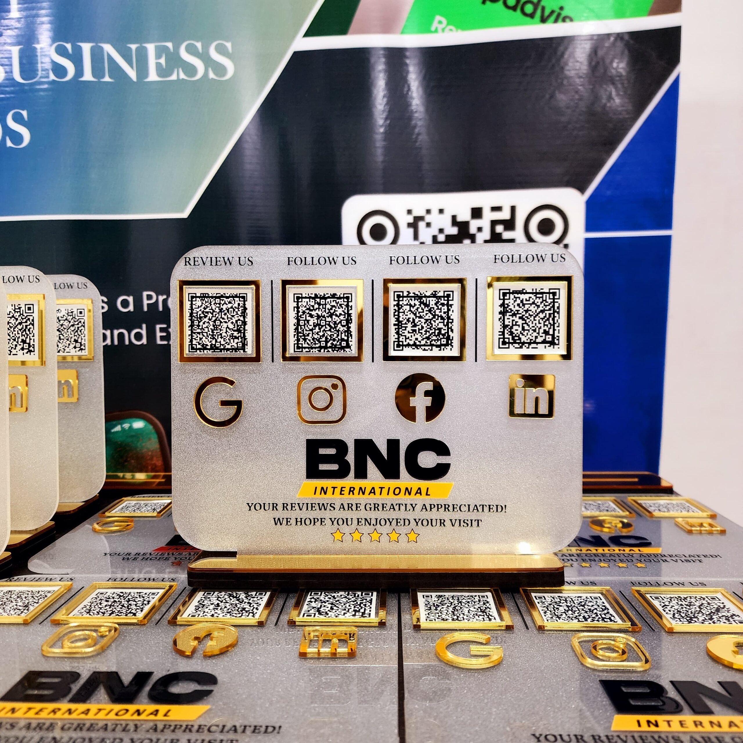 Smart Google review NFC STandee