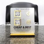 Custom NFC QR Code Business Standee – Transparent Acrylic
