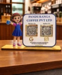 Coffee Shop NFC Standee with Character Cutout